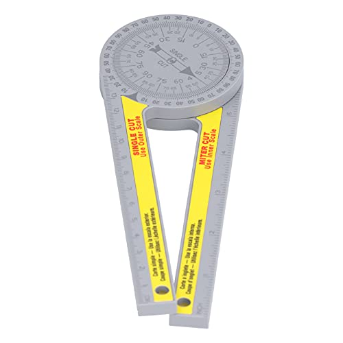 360 Degree Angle Finder Gauge, Miter Saw Protractor Professional 360 Degree Angle Finder for Miter CutsPlumbersCarpenters,Plastic, Handsaws
