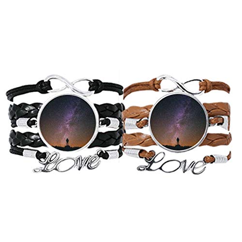 Milky Way Bracelet en cuir Diythinker avec cordon de serrage cadeau idéal astronomie