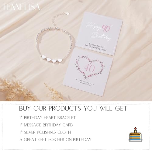 16th 18th 21st 30th 40th 50th 60th 70th 80th Birthday Gifts for Women Silver Bracelets for Women Unique Best Birthday Presents Gifts Ideas with Cards4