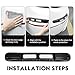 Hugwits Car Bumper Reflective Strips, Automotive Safety Warning Anti-Collision Decals, Scratch Cover Rubber Guards for Car Front Rear Bumpers, Universal for Most Cars (White)