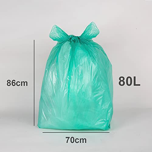 EcoBag, 25 Pack Extra Strong Heavy Duty Garden Sacks, 80L, 30 Microns, Recyclable, Leak Resistant & Eco-Friendly - Image 2