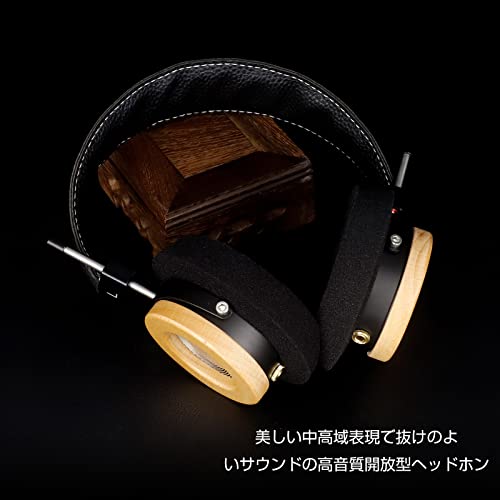 3APLUS WTD-3 ヘッドホン 有線 開放型 ヘッドフォン オンイヤーヘッドフォン 手作り 木製 ハイレゾ 高精度ナイロン編みケーブル 1.5m 音楽鑑賞/スタジオレコーディング/楽器練習/ゲーム等に最適