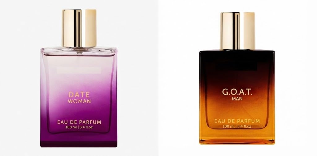 Luxury Date&Goat Premium Eau de Parfum 100ml Each | Long-Lasting Perfume Spray | Luxury Fragrance Duo | Daily Wear & Special Occasions | Elegant Gift Set | 2 x 100ml