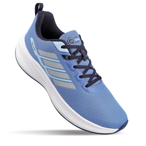 Image of WALKAROO Sports Shoes for Men's|Perfect for Running,Walking,Gym and Casual Outfit|Cushioned Insole with TPR Outsole |Breathable Fabric Upper|WS9593