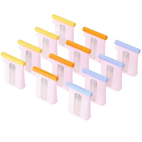 Image of VIOTIIN 12 Pcs Silicone Breastmilk Storage Bags Reusable, 8oz/240ml Double Leak-Proof Breastmilk Freezer Bags, BPA Free Self-Standing Milk Bags for Breastfeeding, Baby Food Pouches