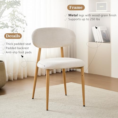 Image of 47 inch Round Dining Table Set with 4 【Metal】Chairs for Dining Room, Kitchen