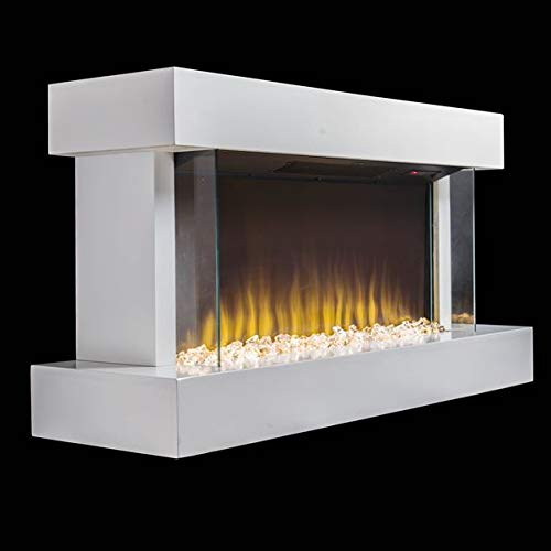 GLOW FIRE Elektrokamin mit Heizung, Wandkamin und Standkamin mit LED | Knstliches  Feuer mit zuschaltbarem Heizlfter: 750/1500 W | Fernbedienung, Dimmer,  Wei | modern : Amazon.de: Baumarkt
