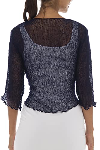 Image of Back From Bali Womens Sheer Shrug Cardigan Lightweight Knit