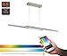 Produktbild EGLO FRAIOLI-C LED Pendelleuchte - Smart Home Hängelampe in nickel-matt mit 2 x 17W - Hängeleuchte mit Farbwechsel und über Fernbedienung, App oder Alexa steuerbar, Aluminium, 17 W