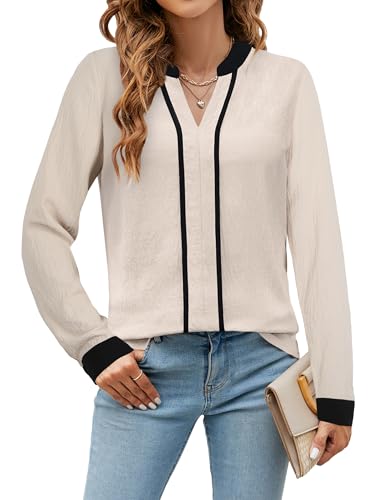 Image of Blooming Jelly Women's Long Sleeve Blouses Dressy Casual Business Work Tops