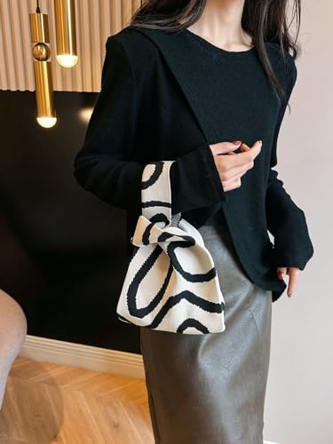 Bolso tipo satchel tejido para mujer pequeño miniatura 4