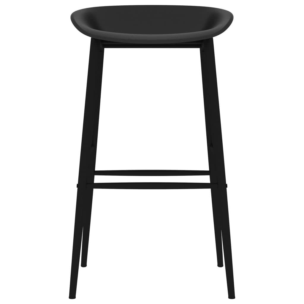 Ensemble de bar 7 pièces blanc et noir au design moderne pour bar, pub ou restaurant, avec table et tabouret en matériaux robustes, équipement stable, meubles durables
