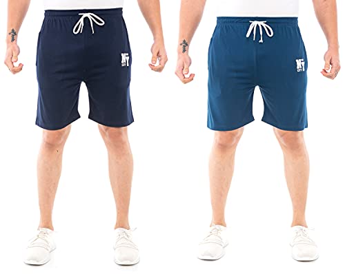 Image of Epoxy Men's Combo Shorts Pack - Sports, Gym, and Bermuda Shorts for Men - Pack of 2 - Cotton Fabric, Zipper Pocket, and Stylish Design - Summer Wear and Fitness Essentials