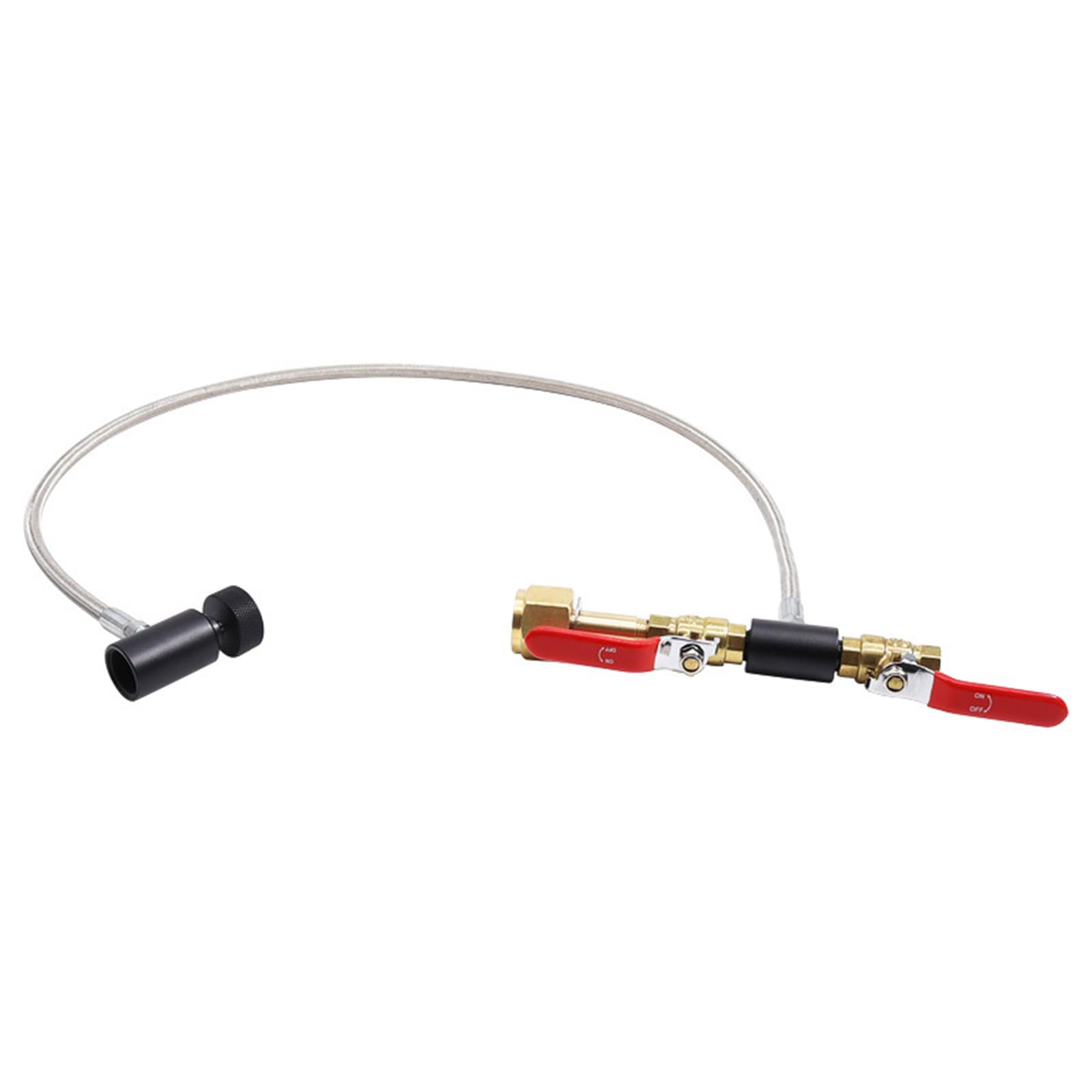 Adattatore per tubo di ricarica per bombole di CO2 in acciaio inox da 91,4 cm, connettore per stazione di CO2 per cilindro di riempimento