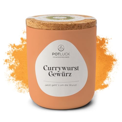 POTLUCK | Currywurst Gewürz | Gewürzzubereitung für selbstgemachte Currywurst oder als BBQ-Finish | 60g im Keramiktopf