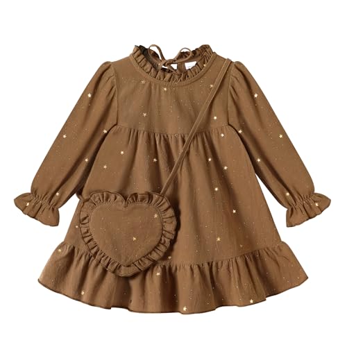 Happy Town Toddler Baby Girl Floral Dress with Bag