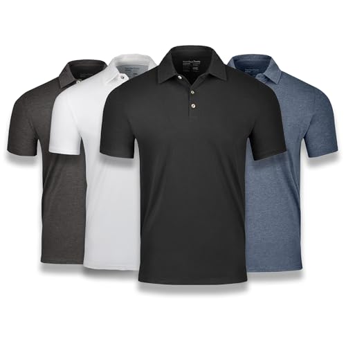 Fresh Clean Threads Variety Pack Polo Shirt for Men - Soft and Fit Mens - Soft Cotton Poly Blend Pre-Shrunk Premium Polo