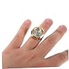 SAFIGLE Mini Rhinestone Finger Watch Ring for Students Lightweight Small Round Dial Portable Elegant Timepiece with Sparkling Crystals Stylish and Practical Accessory for Everyday Use #3