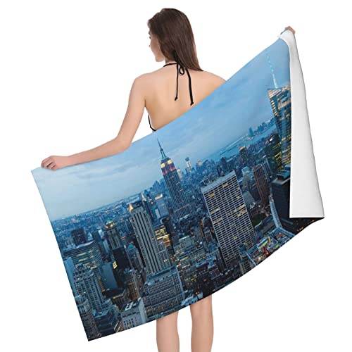 RINISA Serviettes de bain New York Fashion City Imprimées, serviettes de bain de plage à séchage rapide, serviettes de bain 80 x 130 cm