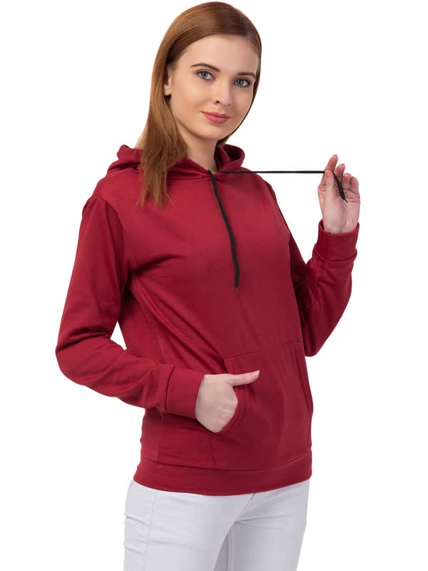 Image of Women's Fleece Plain Hoodie