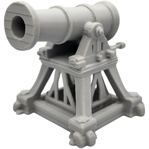 Cannon Turret Miniature with Rotating Base for Dioramas