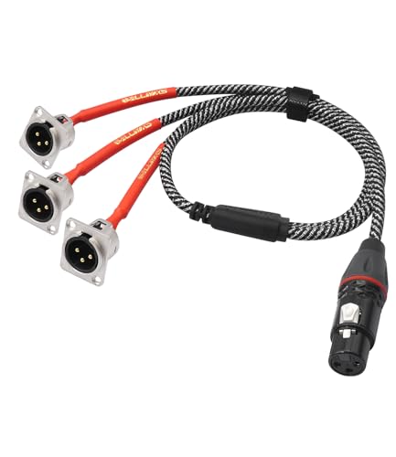 Câble traversant XLR 6m femelle vers mâle type D en cuivre plaqué argent sans soudure