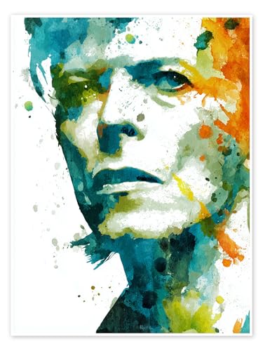 Posterlounge David Bowie Watercolour Poster de Thomas Klee 30 x 40 cm Tableaux Décoration murale