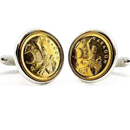 Genumis Gemelos para camisa: Genumis Aragon - Moneda 5 pesetas 1994 España - 18 mm