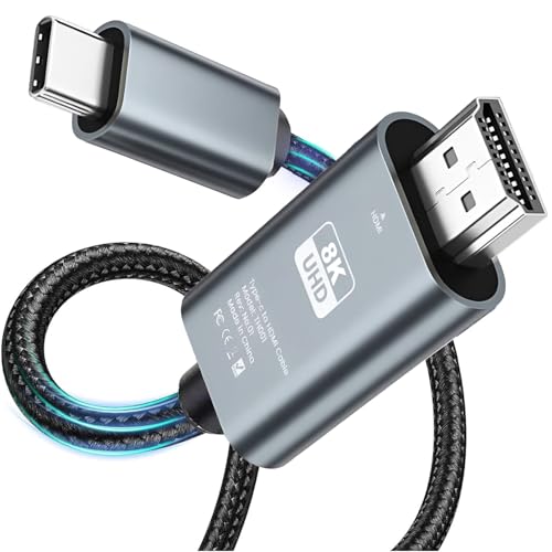 USB Type-C to HDMI ϊP[u ڑP[u 8Kfo ^CvC to Hdmi X}z er ~[O AV j^[ iC ` Thunderbolt3/4݊ y ݑΖ i-Phone 16/15 Pro