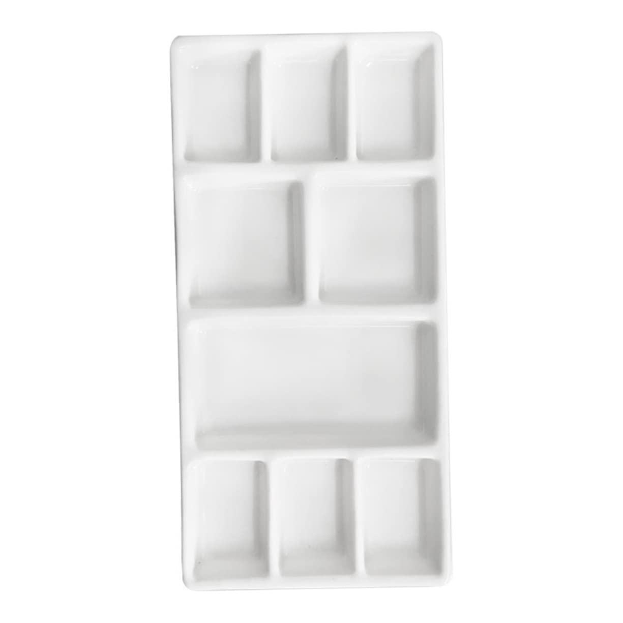 Gogogmee Ceramic Rectangular Paint Palette for Oil Painting White Pigment Tray for Artists and Painters Durable and Easy to Clean Mixing Surface