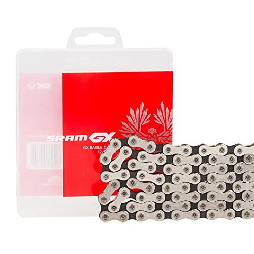 SRAM GX Eagle 12-Speed Chain 126 Links with PowerLock, Silver/Gray, Solid Pin