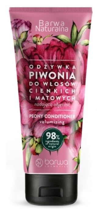 Barwa Natural, après-shampoing à la pivoine en tube, 200 ml – Valable à long terme