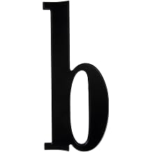 Hobby Lobby Decorative Wall Letter b, Black MDF, 23.4 x 10.2 inches, Serif Style, Beveled Edges
