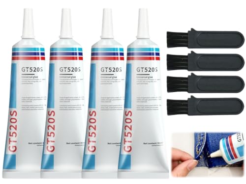 Adhesivo para Tela,4pcs Pegamento para Tela,Pegamento Cuero,Adhesivo de Telas Líquida,Pegamentos Tubo,Pegamentos Textil
