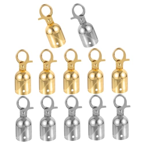 WOONEKY 12-Pack Stainless Steel Rope End Stoppers Deck Railing Cable Protectors Snap Hook Connectors for Stanchions