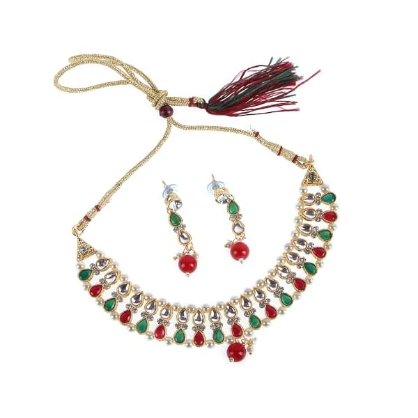 Amoura Necklace Set For Women | Pearls jewellery set for Women | Gold plated Jewellery Set | jewellery set for Women Traditional