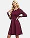 AUSELILY Kleid Herbst Damen Strickkleid Herbstkleid Langarm Kleid Damen Leichtes Winterkleid Elegant Pulloverkleid Rundhalsausschnitt