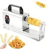WDDBFL Hochleistungs-Elektro-Turmkartoffelschneider, Gewerblicher Zyklon-Spiralschneider für Catering-Services und Imbissstände