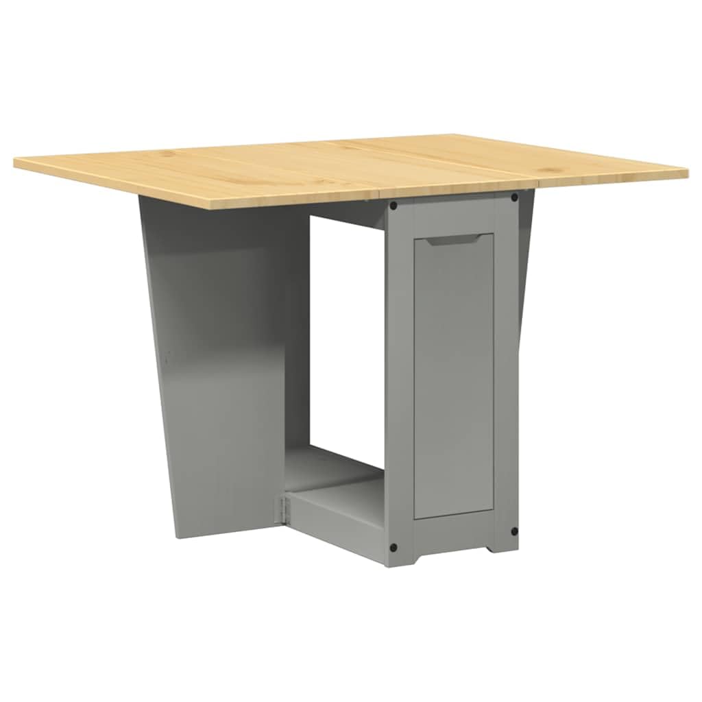 vidaXL Set da Pranzo 5 pz Corona Pieghevole Grigio in Legno di Pino, Set Sala da Pranzo, Tavolo da Pranzo e sedie, Tavolo da Cucina e sedie