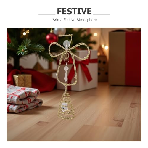 Remate ligero para árbol de Navidad de ángel que no dobla las ramas altas 4