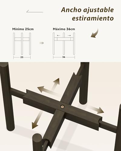 Plant stand Bamworld para decorar salones con plantas de interior naturales 5