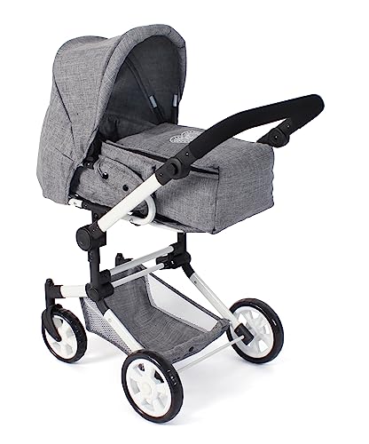 Bayer Chic 2000 587-76 Jara Poussette combinée 2 en 1 pour poupées de 4 à 8 Ans Jean Gris