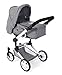 Produktbild Bayer Chic 2000 - Puppenwagen Jara, 2in1 Kombipuppenwagen mit herausnehmbarer Tragetasche, Puppenkinderwagen für Kinder von 4 bis 8 Jahren, Jeans grau