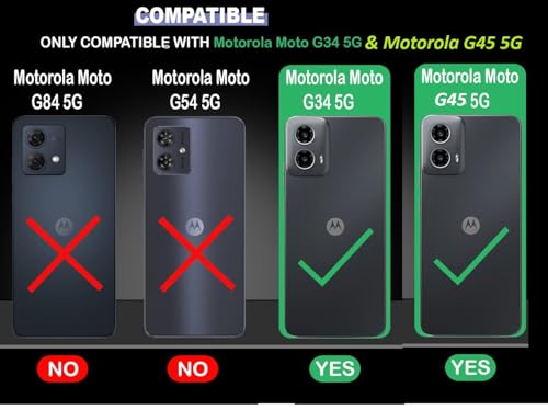 Image of COVERBLACK Soft Rubber Back Cover Compatible Model for Motorola G34 5G - Transparent