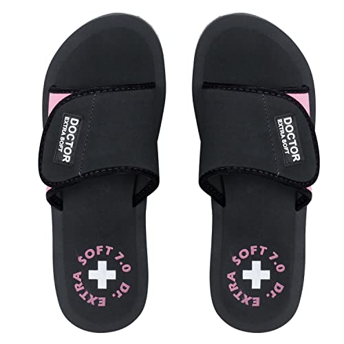 Image of DOCTOR EXTRA SOFT Women's Care Orthopaedic and Diabetic Adjustable Strape Super Comfort Dr Sliders Flipflops and House Slippers for Women's & Girl's Slides D-52