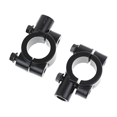 HDBUBALUS Motorcycle 8mm Mirror Bracket Handlebar Mirrors Clamp Mount Brackets Support 2 Pcs Cover