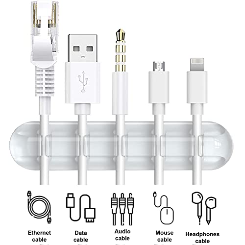image for INCHOR Cord Organizer, Clear Cable Clips Cable Management, Cable Organ