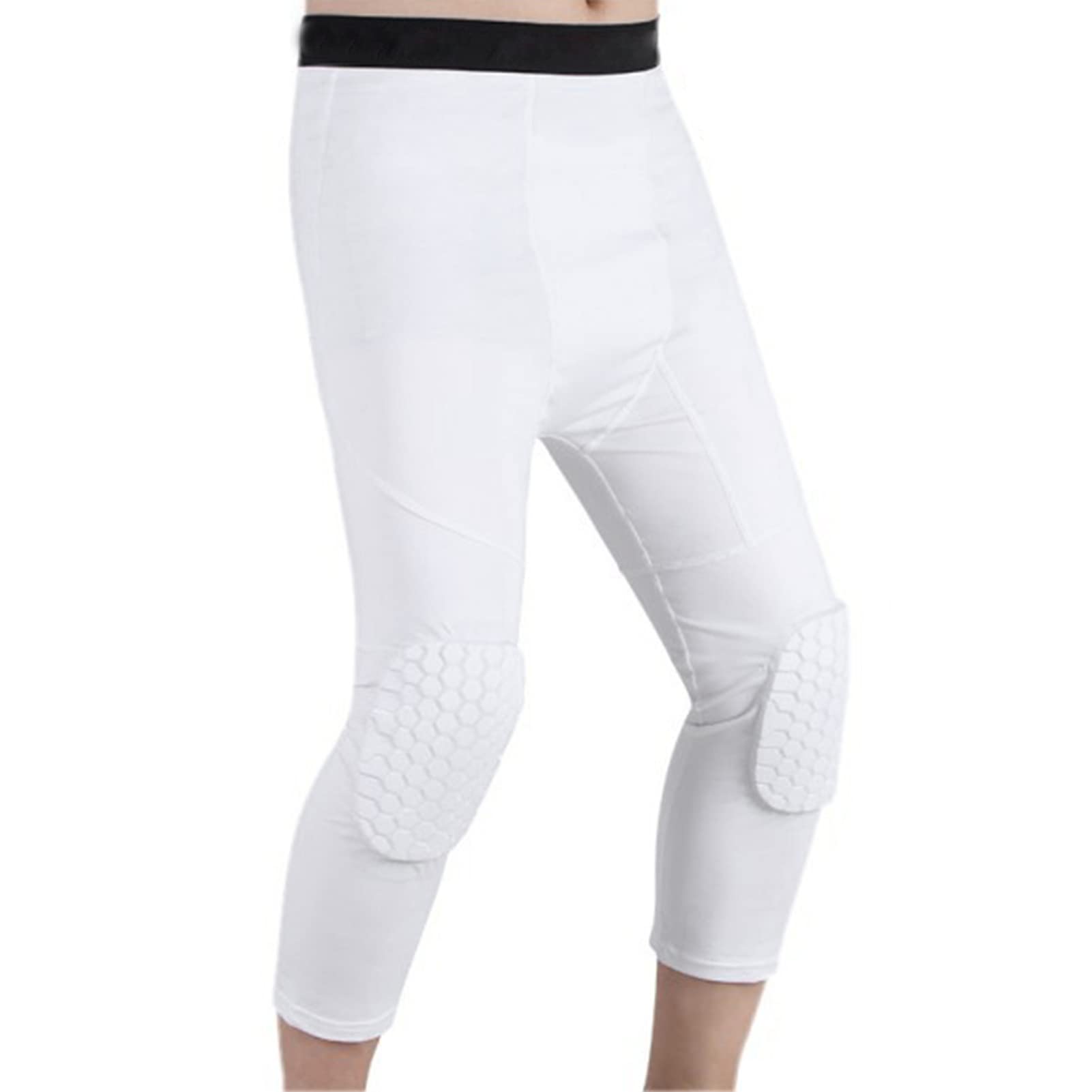 Ginocchiera Unisex a Compressione Anticollisione a Nido d'Ape per Pallacanestro (M 160-175 cm)