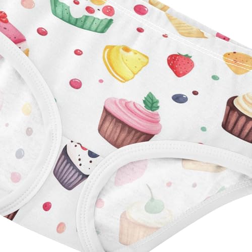 Wusikd Cute Cake Girls' Underwear Cotton Girls Briefs Soft Toddler Underwear 2T4