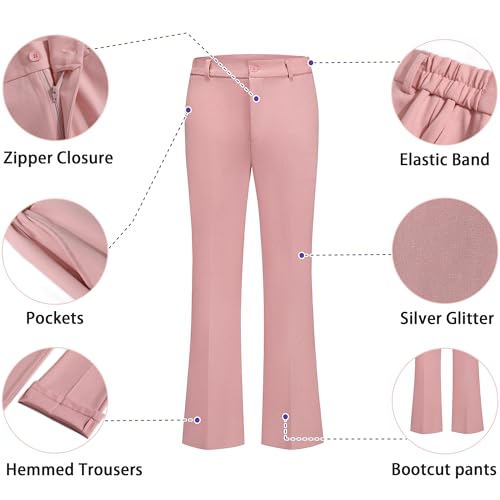 Women's Business Suit 2 Piece Set Shawl Sollar Blazer Bootcut Pants Suits for Women3